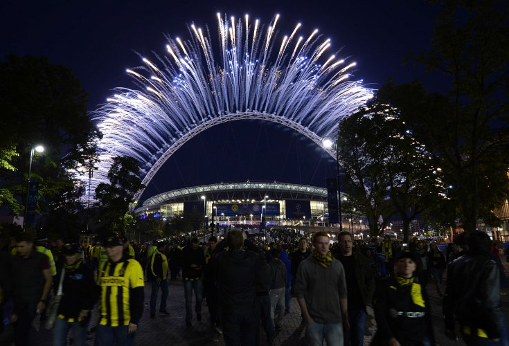 Pyrotechnics Wembley Stadium Champions League Final 2013